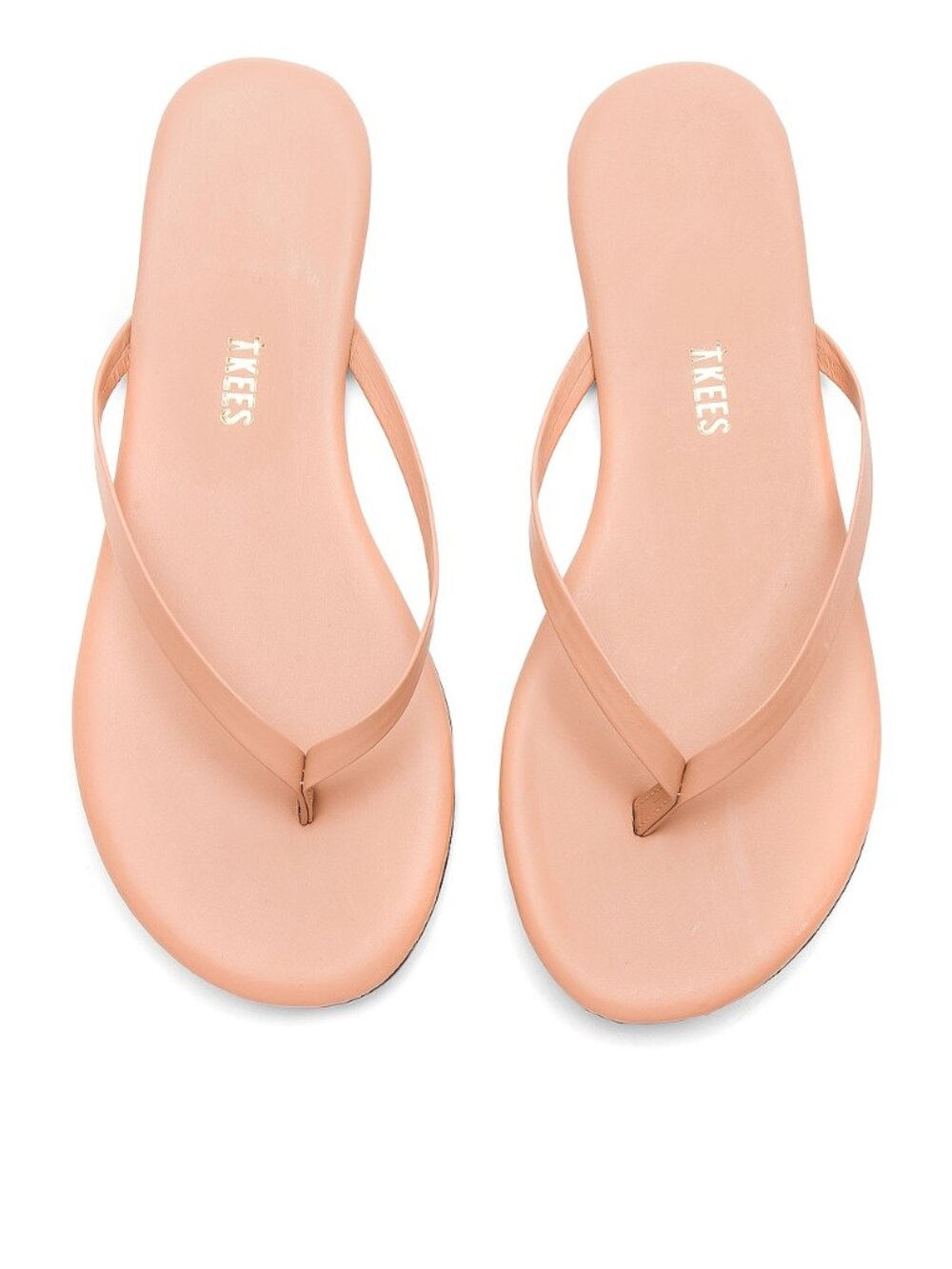TKEES Foundations Matte Flip Flop in Nude Beach cream pink sandal leather